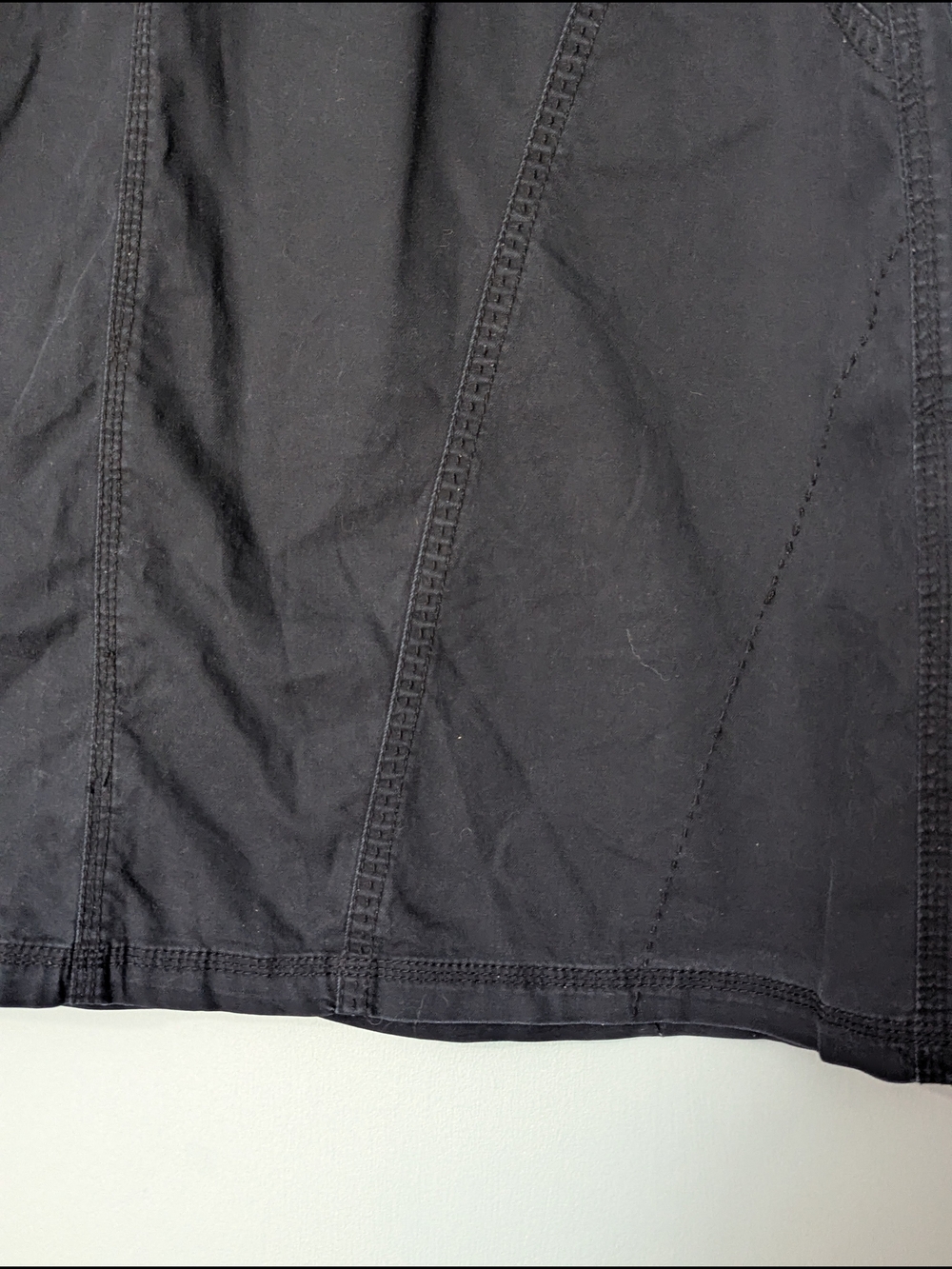 Cotton Ginny Vintage Women's Black A-line Utility Y2k Cargo Skirt Cabincore - Picture 3 of 12